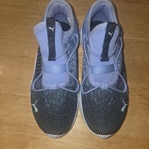 Puma Black and Purple Athletic Shoes